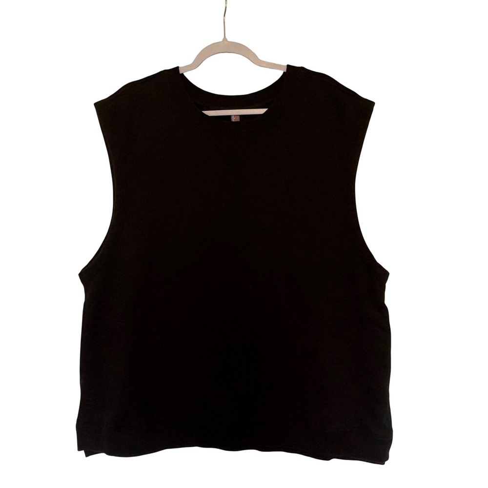 FP Movement Free People Work It Out Pullover Sweatshirt M Black Walnut‎ Gorpcore
